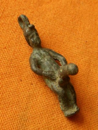 A188.  Roman Style Bronze Figure Of Nacked Priapus