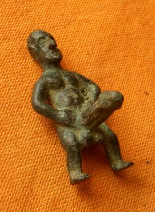 A187.  Roman Style Bronze Figure Of Nacked Satir