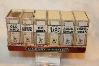 Vintage Library Of Games By Russell 6 Big Little Card Games All