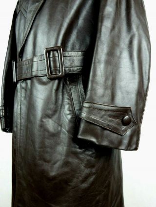 1940 ' s German Horsehide Leather Coat Jacket S / M Vintage Motorcycle WW2 8