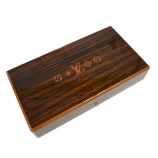 Rare Auth Louis Vuitton Cigar Box Coffrets De Voyage Dark Brown M58565 Nr12273