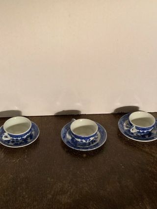 Mini Blue Willow Tea Set