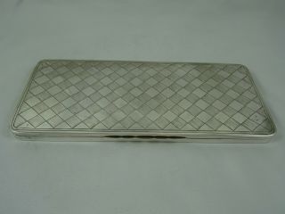 Stunning Italian Solid Silver Cigarette Case / Box,  C1960,  347gm