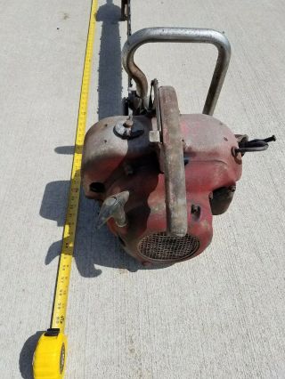 Mall 12A 2 man chainsaw,  running,  collector mall two man vintage chainsaw 7
