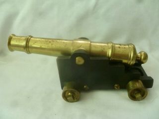 Vintage Miniature Cast Iron & Brass Civil War Cannon Field Artillery