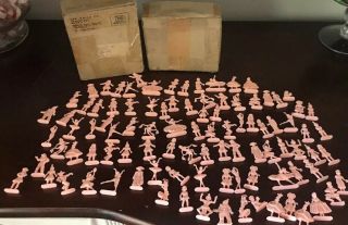 100 Dolls Co.  Vintage 96 Pink Plastic Novelty Toys With 1 Rare Girls Army Men
