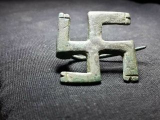 Roman Bronze Fibula Swastika