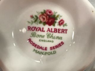 Royal Albert Rosedale Series English Fine Bone China Tea Cup and Saucer Set 4