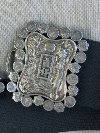 Fine antique Chinese export silver belt buckle - Kwan Wo - Canton - 1880 - 1920 3