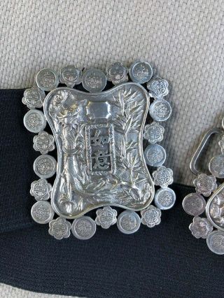 Fine antique Chinese export silver belt buckle - Kwan Wo - Canton - 1880 - 1920 4