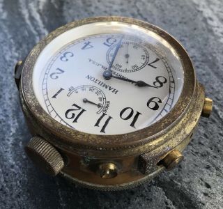 Vintage Maritime 1942 WWII US Navy MTD Hamilton Model 22 Chronometer Clock Watch 4