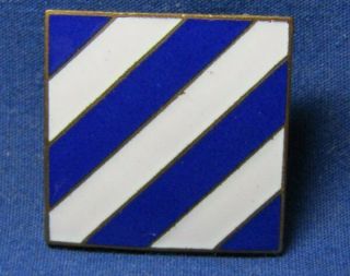 Wwii 3rd Infantry Division Di Unit Crest Pin By Meyer Great Shape