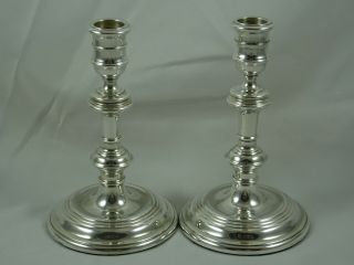 Stylish Pair,  Solid Silver Candlesticks,  1987