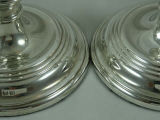STYLISH pair,  solid silver CANDLESTICKS,  1987 2