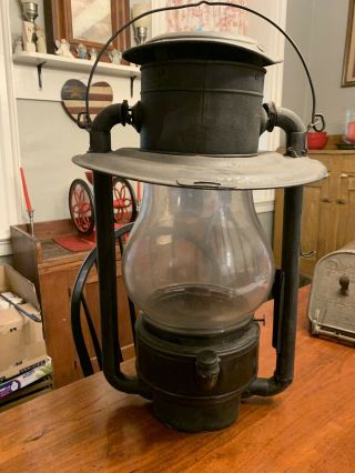 Antique Dietz No.  3 Globe Tubular Kerosene/oil Street Lamp Globe