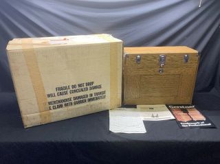 Vintage H.  Gerstner & Sons Model 042 10 Drawer Oak Machinist Tool Box Chest