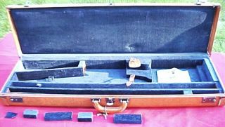 Vintage Browning Auto - 5 Shotgun Leather Gun Case W/keys Blue Velvet Lined