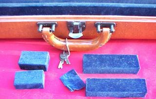 Vintage Browning Auto - 5 Shotgun Leather Gun Case w/keys Blue Velvet Lined 8