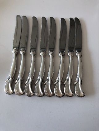 (8) Wallace Waltz Of Spring Sterling Silver Knife,  9 3/4 " Eight Knives No Mono