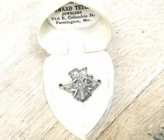 Vintage / Antique 14k Diamond Eastern Star Women’s Ring