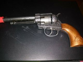 Vintage Edison Giocattoli Diecast Revolver Toy Cap Gun Made In Italy
