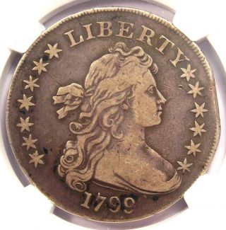 1799 Draped Bust Silver Dollar $1 Coin - Certified Ngc Vf Detail - Rare