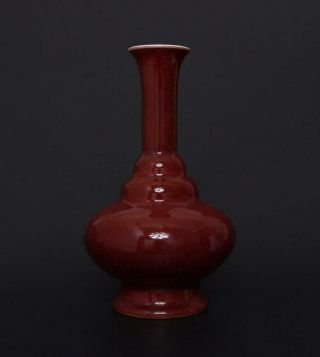 Perfect Antique Chinese Porcelain Red - Glaze Vase Yongzheng Marked