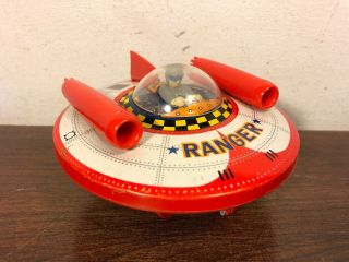 Vintage Alps Tin Battery Operated Spacecraft Ranger Flying Saucer Japan 1960’s