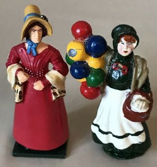 Britains 2” Lead Victorian Women Figures – One Carries Balloons