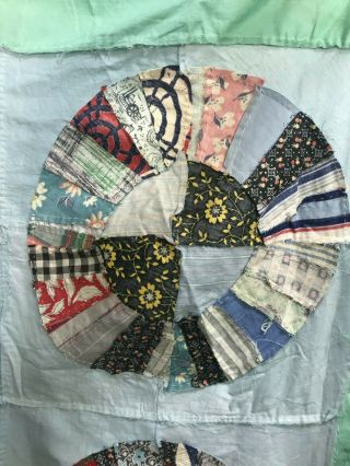 Antique Vintage Quilt TOP Colorful Pieced 77 