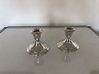 Gorham Sterling Silver Candlesticks Weighted (552 Grams Comb)