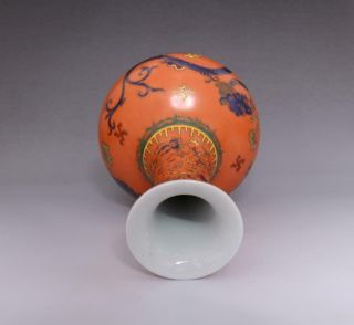 Fine Antique Chinese Porcelain Dragon Famille - Rose Vase Yongzheng Marked 2