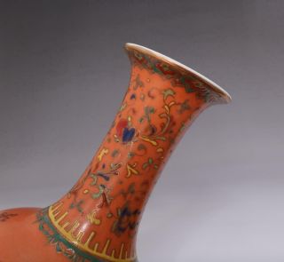 Fine Antique Chinese Porcelain Dragon Famille - Rose Vase Yongzheng Marked 3