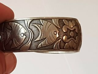 Exeptional Rare Silver Bracelet/fish Figures.  35,  9 Gr.  65 Mm