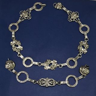 Vintage Fratelli Coppini 800 Silver Bacchus Necklace Bracelet Set Florence Itaiy