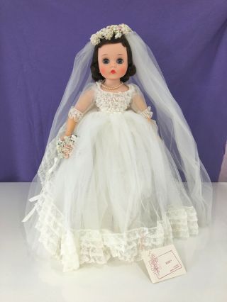 Rare Vintage Brunette Madame Alexander Elise Wedding Bride Doll Tagged/near