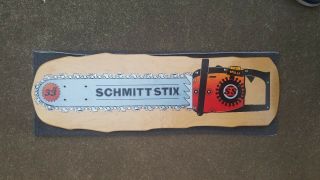Vintage Natural Schmitt Stix 33inch Chainsaw Skateboard Deck Nos