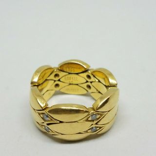 Cartier Vintage 18K Yellow Gold Diamond Ring 1996 17.  0 g 2
