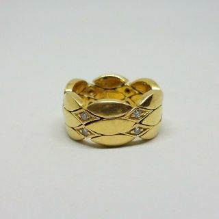 Cartier Vintage 18K Yellow Gold Diamond Ring 1996 17.  0 g 5
