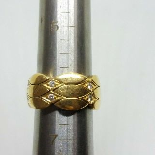 Cartier Vintage 18K Yellow Gold Diamond Ring 1996 17.  0 g 6