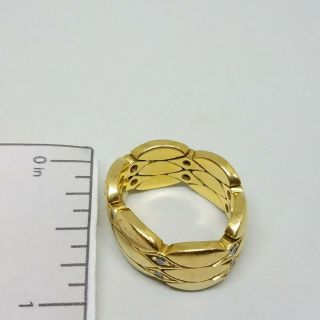 Cartier Vintage 18K Yellow Gold Diamond Ring 1996 17.  0 g 7