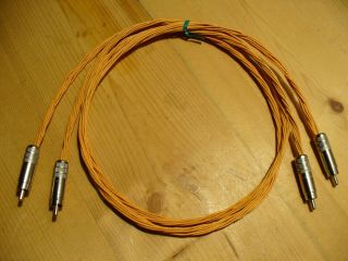 Vintage Western Electric 22ga Solid Silk 1m Reference Rca Interconnect Cables