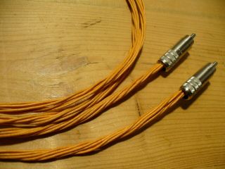 Vintage Western Electric 22GA Solid Silk 1M Reference RCA Interconnect Cables 3