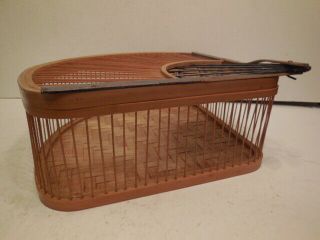 Vintage Japanese Bent - Woven Bamboo Basket with Lid - CHECK THIS ONE OUT 2