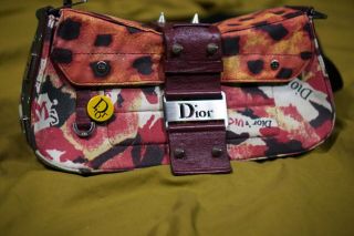 Vintage Authentic Christian Dior Victims Handbag With Pin Rare