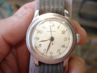 Vintage Men ' s Longines 17 Jewel 10L Military Style Wrist Watch 2