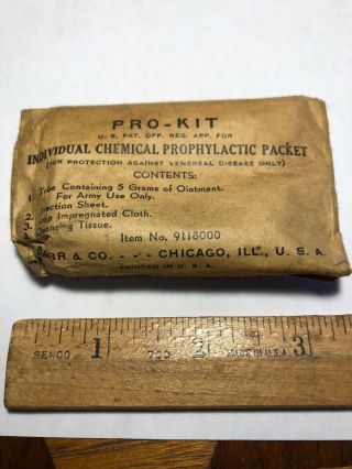 Vintage Wwii Pro - Kit  - Individual Chemical Prophylactic Packet