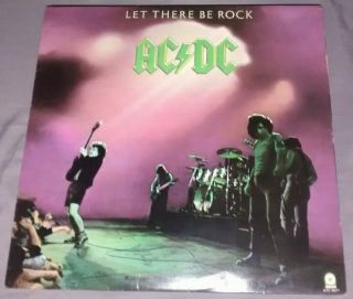Ac/dc - Let There Be Rock South Africa Different Sleeve W/green Tinge Very Rare