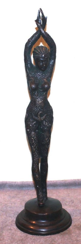 Vintage Bronze Statue Starfish Dancer Art Deco