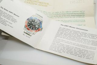 VINTAGE ROLEX GMT MASTER INSTRUCTION BOOK / BOOKLET AND PAPERS c1976 $1 N/RES 3